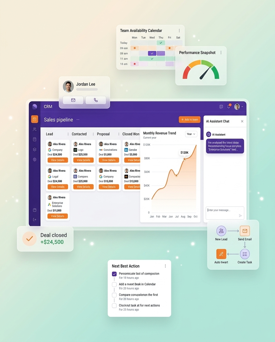 Modern team using AutomateBolt CRM